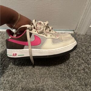 Pink and brown air force 1